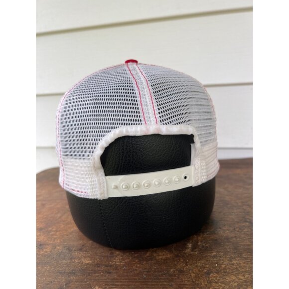 Vintage Certified Red & White Mesh Snapback Hat X3 - Picture 2 of 4